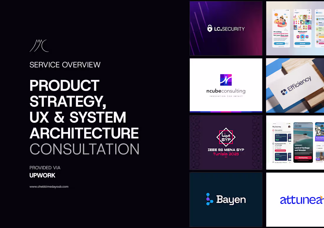 Cover image for Product Strategy, UX & System Architecture Consultation