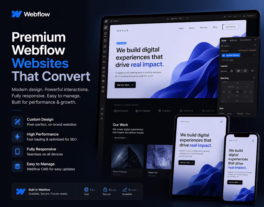 Cover image for Premium Webflow Website Design & Development