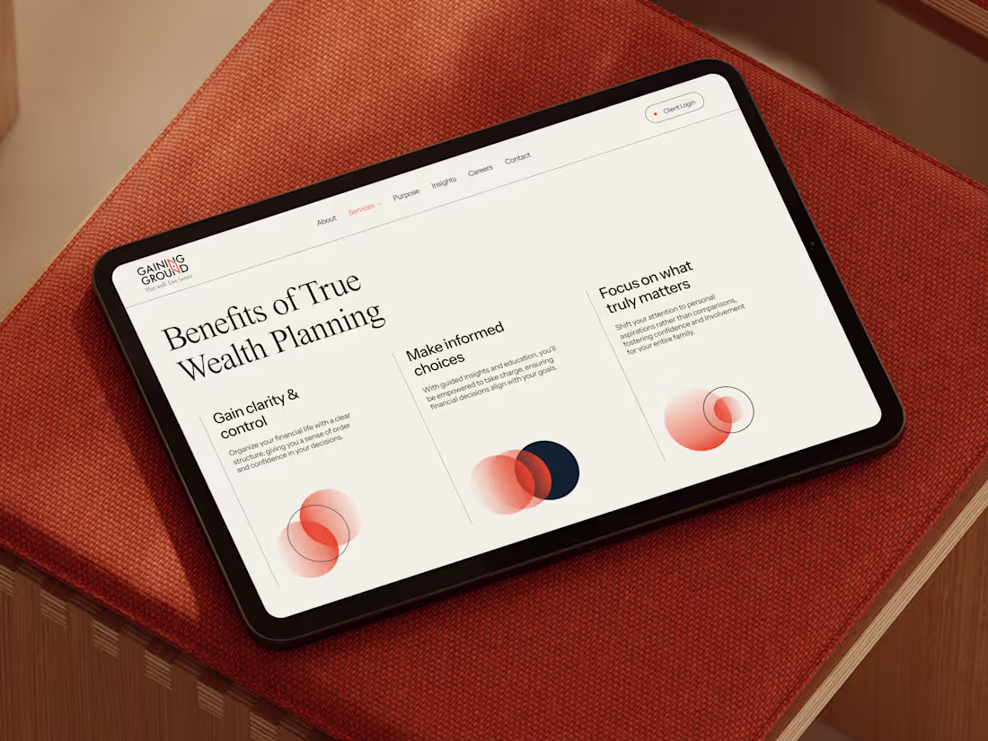 Cover image for Gaining Ground Investment | Visual Identity & Website