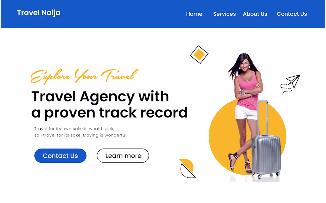 Cover image for Travel Agency Landing Page on Behance