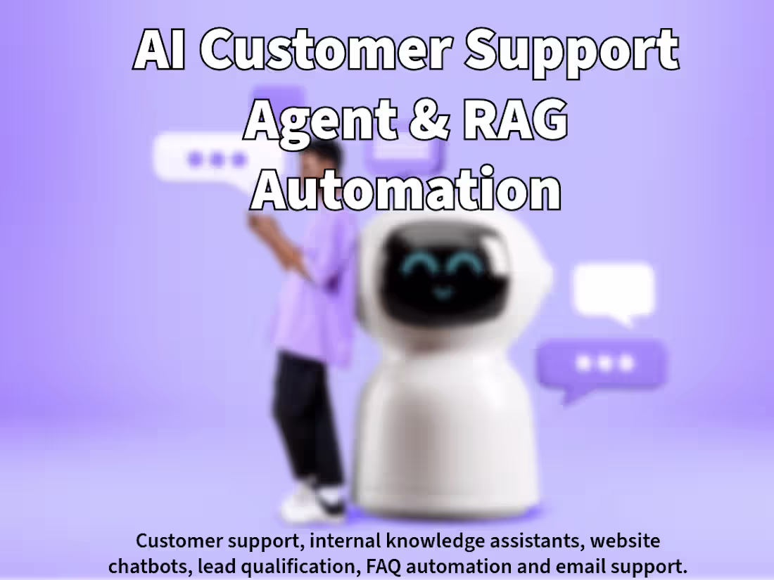 Cover image for AI Customer Support Agent & RAG Automation