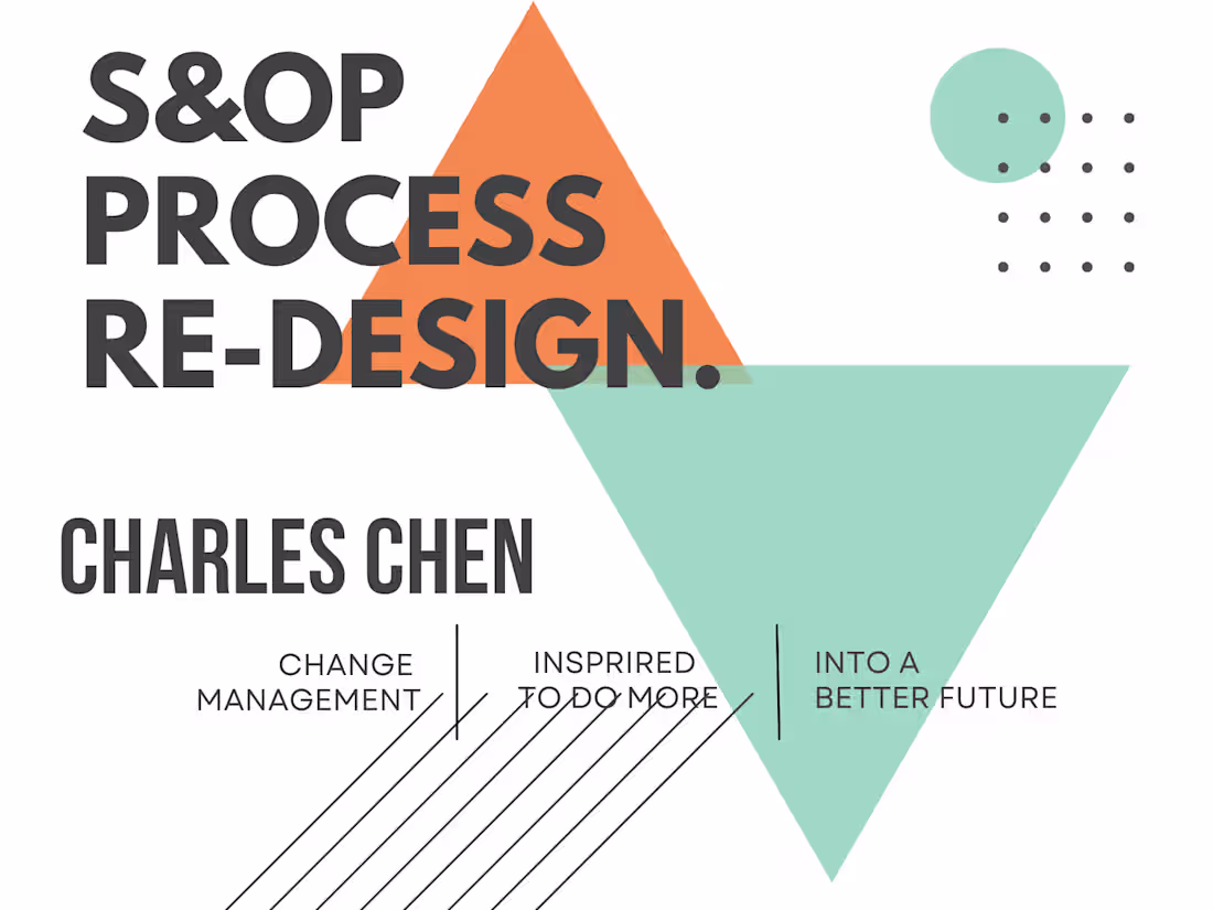 Cover image for S&OP PROCESS RE-DESIGN