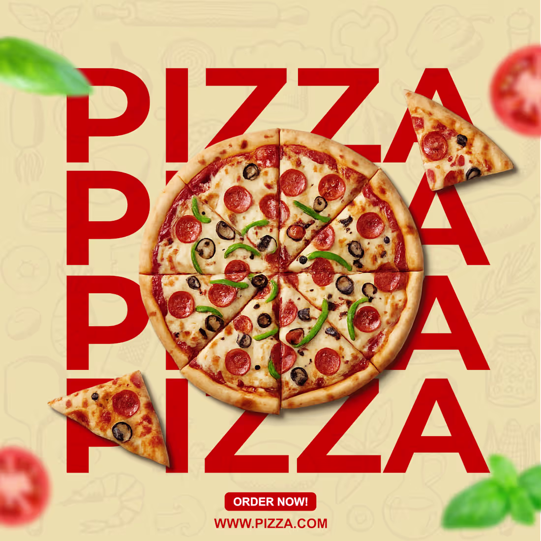 Cover image for Pizaa post design for social
