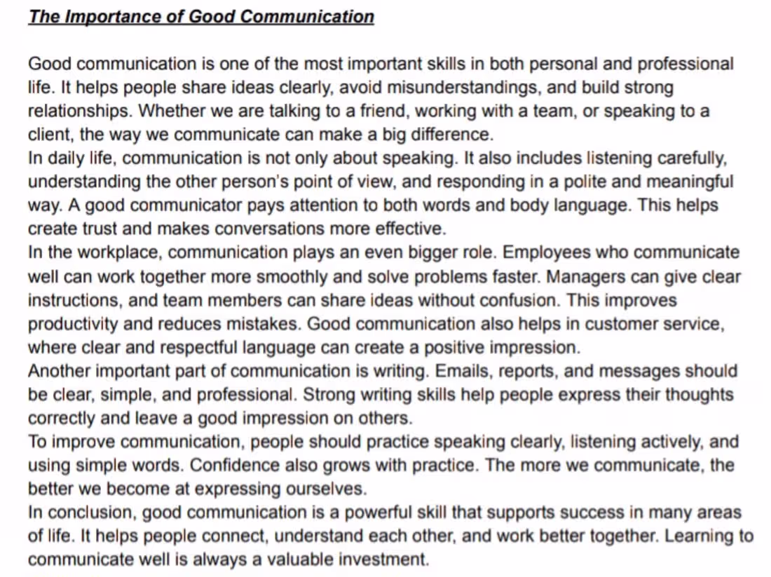Cover image for Good communication is one of