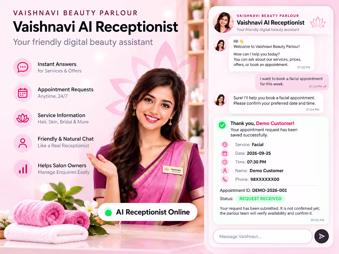 Cover image for Developed an AI-powered Beauty Parlour