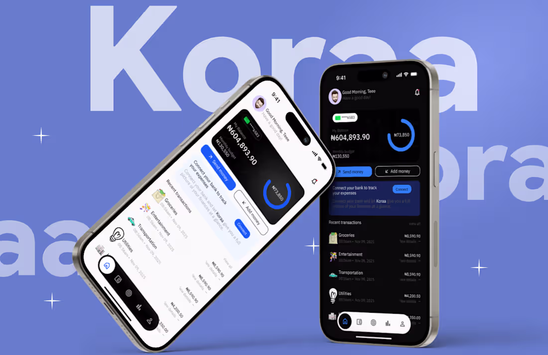 Cover image for Koraa budgetting & Savings App