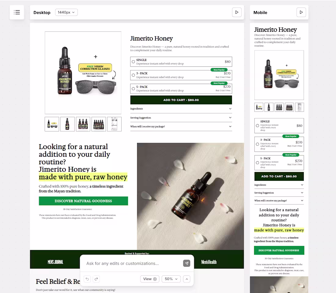 Cover image for Figma to Replo Shopify Landing