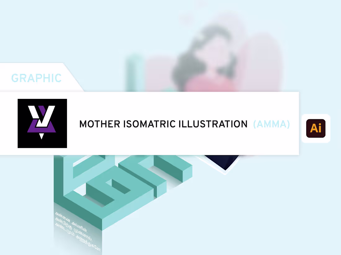 Cover image for MOTHER ISOMETRIC ILLUSTRATION (AMMA) on Behance