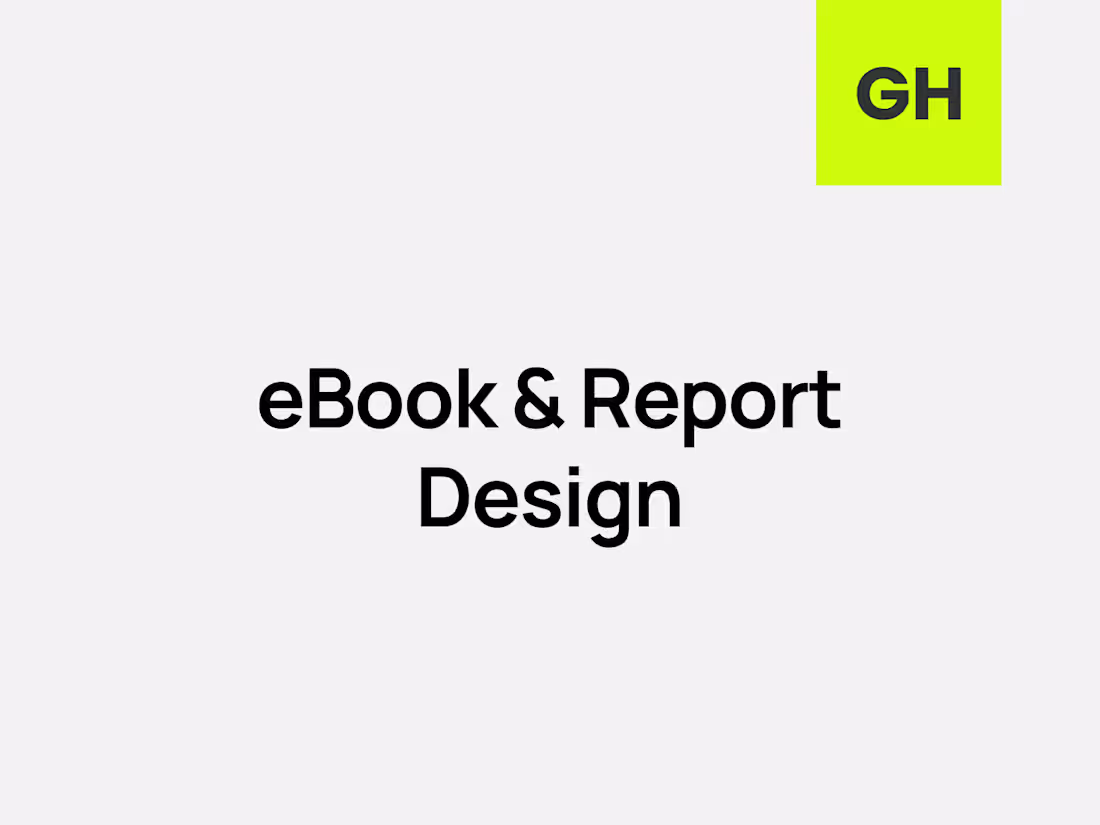 Cover image for eBook & Report Design