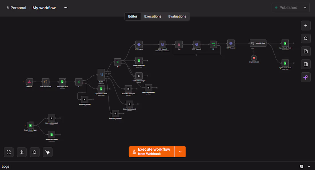 Cover image for An automated visa processing workflow built with n8n