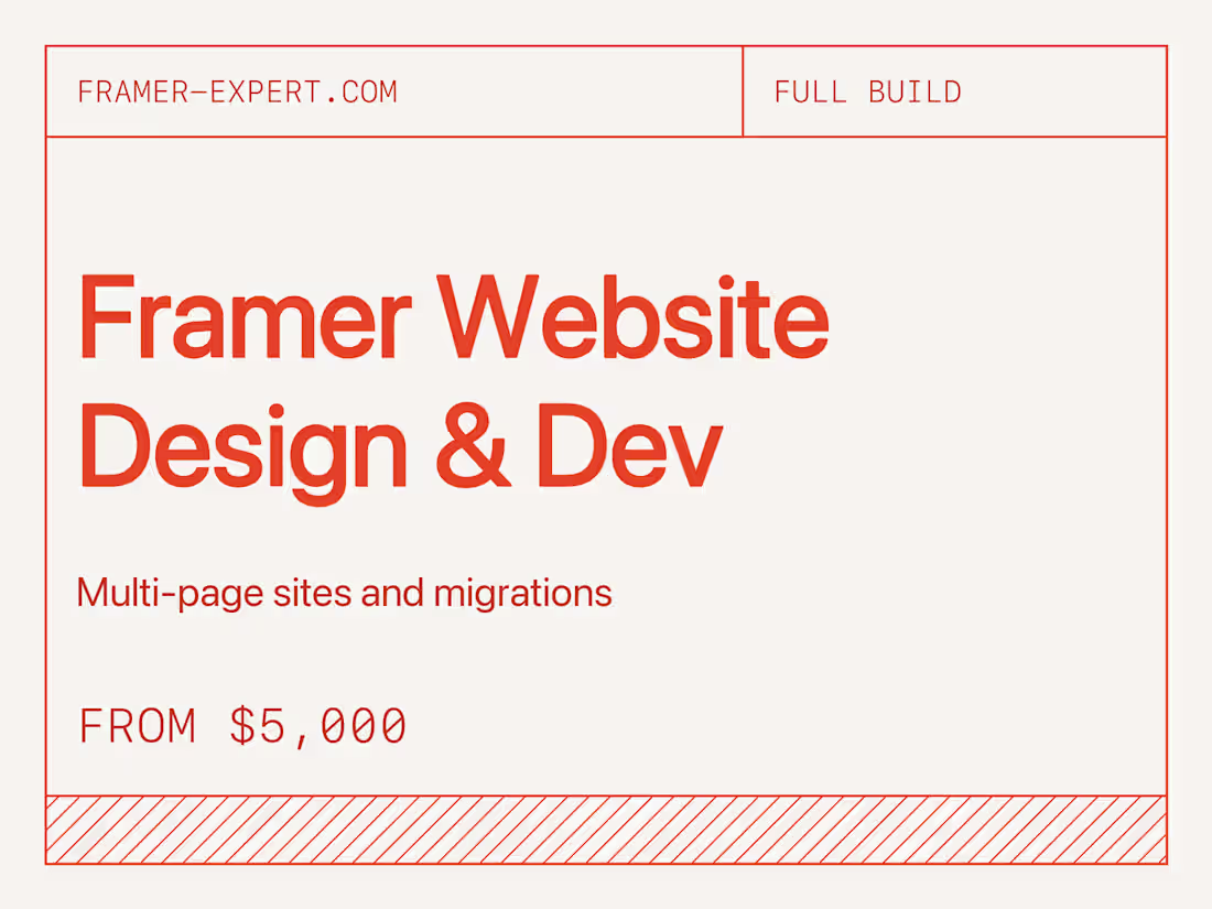 Cover image for Framer Website Design & Development