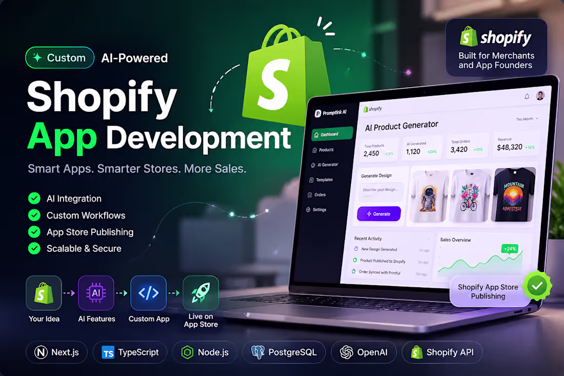 Cover image for Custom Shopify AI App Development