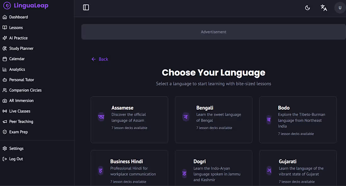 Cover image for LinguaLeap - Language Learning Platform https://lingualeap1....