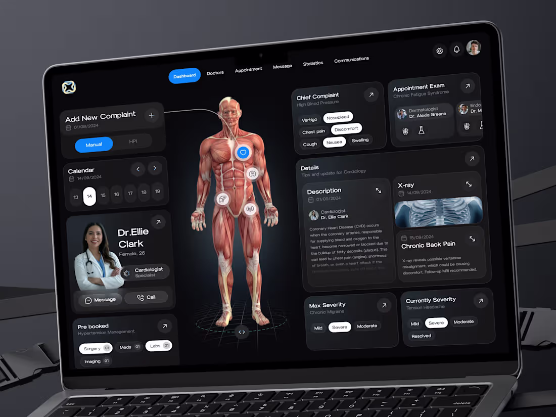 Cover image for Humanex-AI Medical Platform Dashboard UI Design