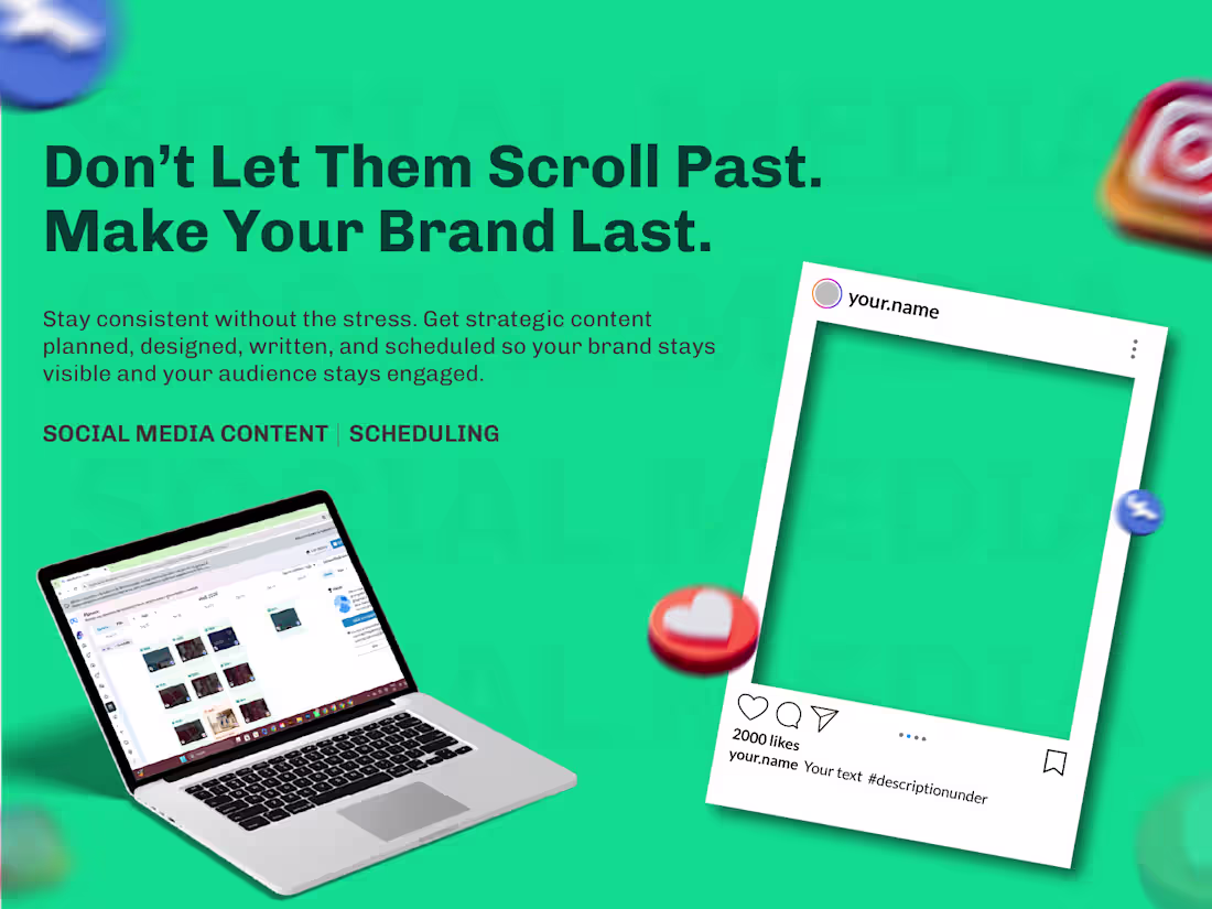 Cover image for Social media content design created