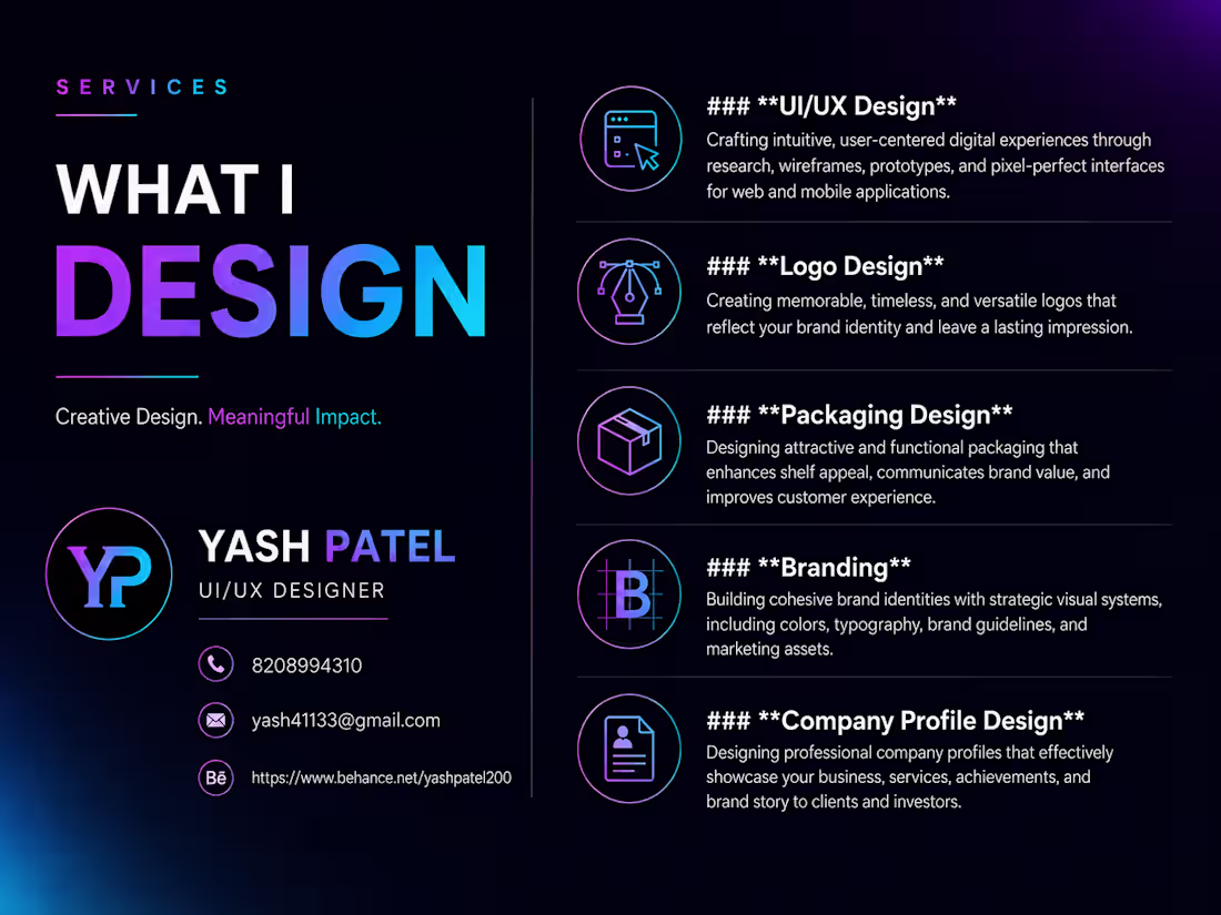 Cover image for  UI/UX Design, Web Design,  Mobile App Design, Packaging Design