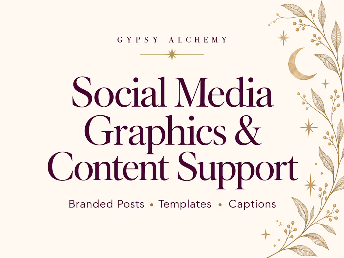 Cover image for Social Media Graphics & Content Support