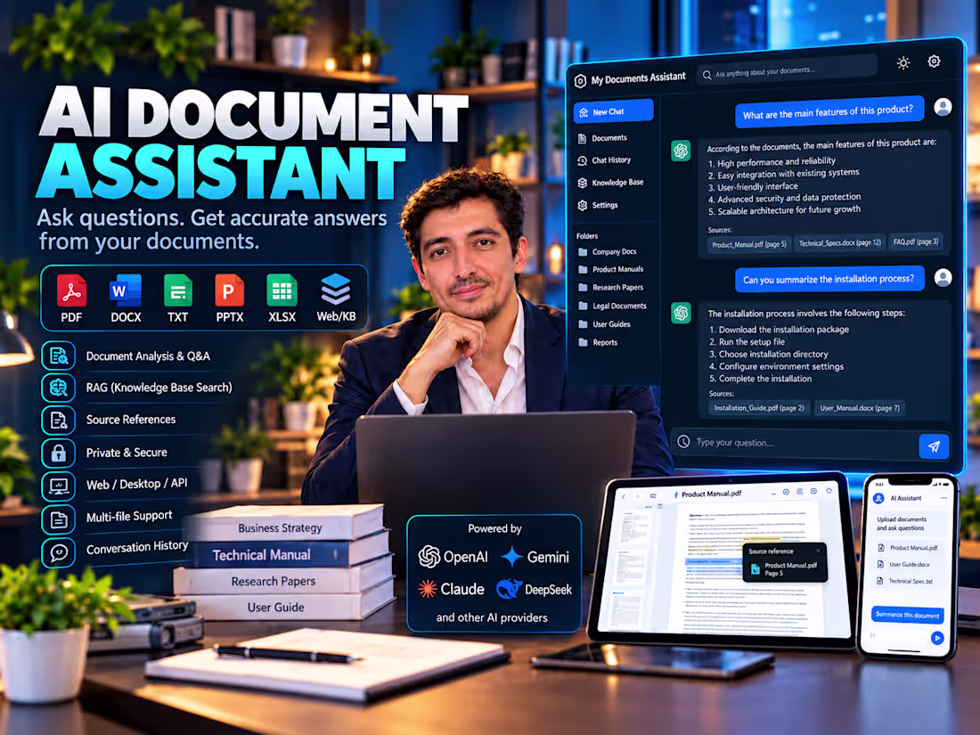 Cover image for Custom AI Assistant & RAG Knowledge Base Development