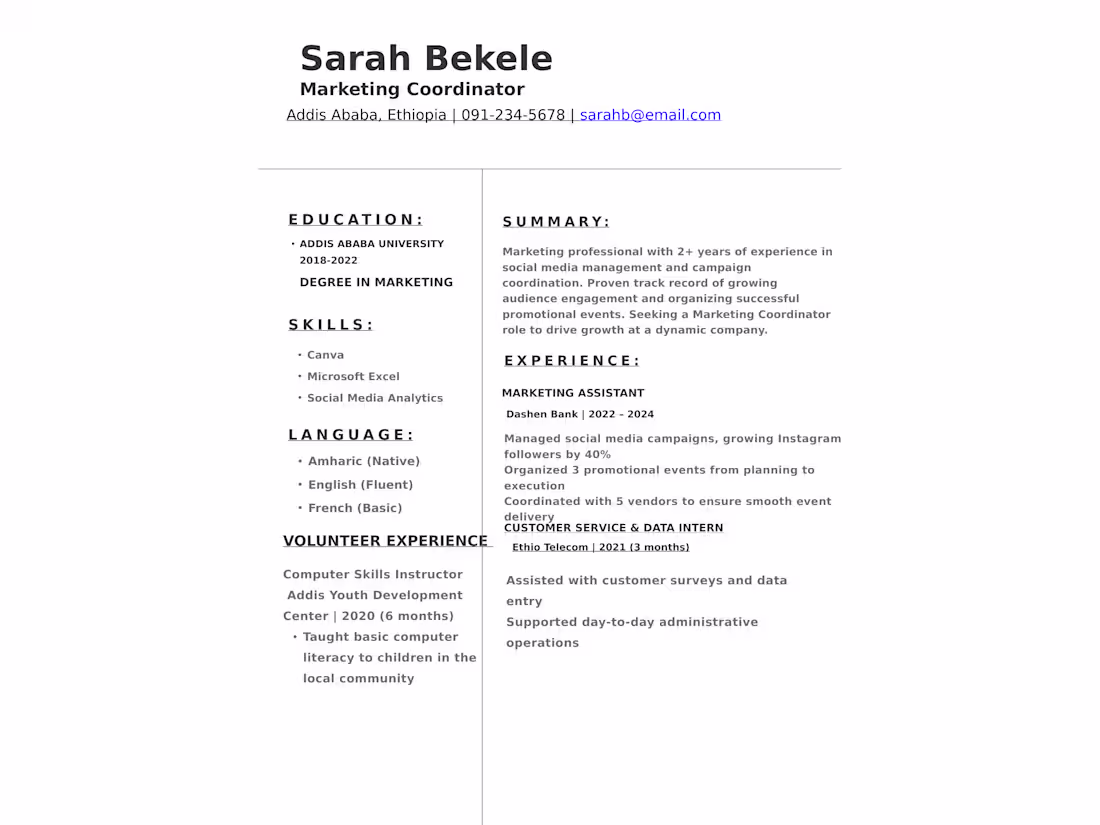 Cover image for A clean, modern resume template
