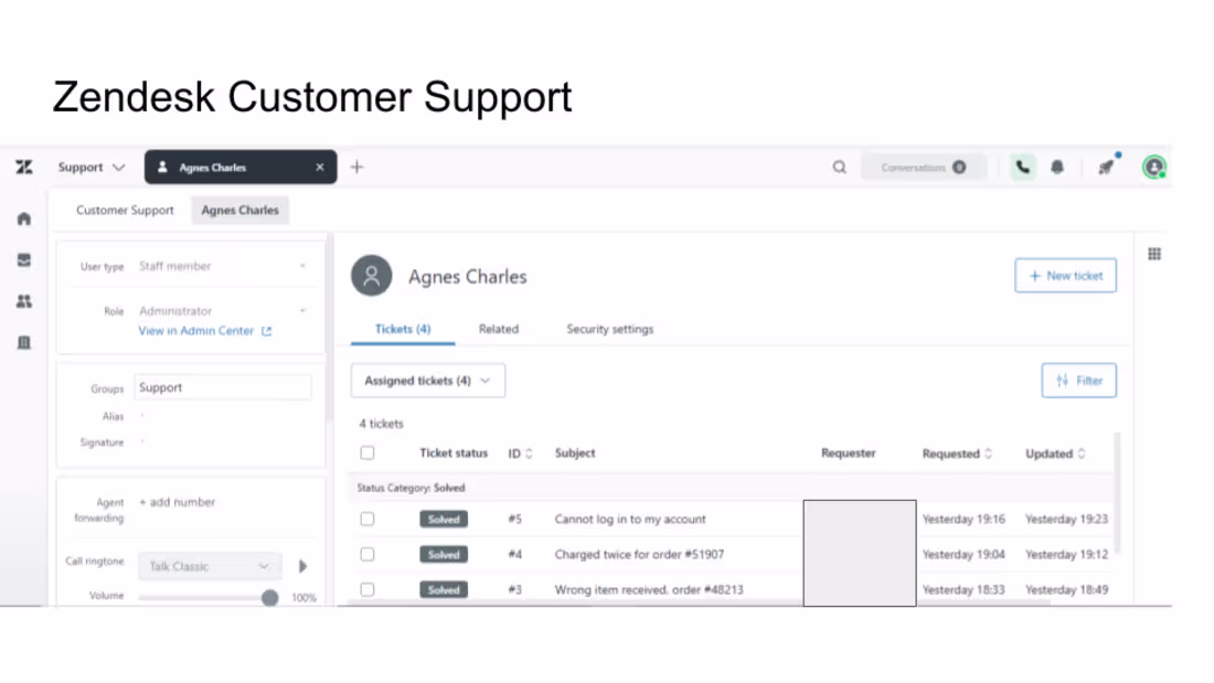 Cover image for Zendesk Customer Support | Ticket