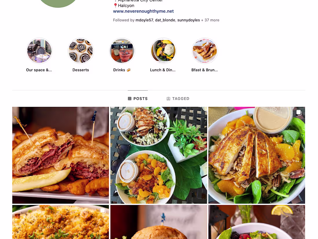 Cover image for Instagram: Never Enough Thyme