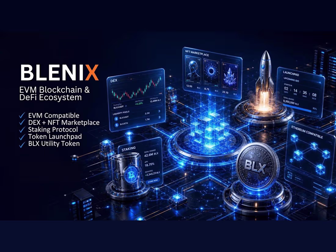 Cover image for Blenix - EVM Blockchain & DeFi Ecosystem