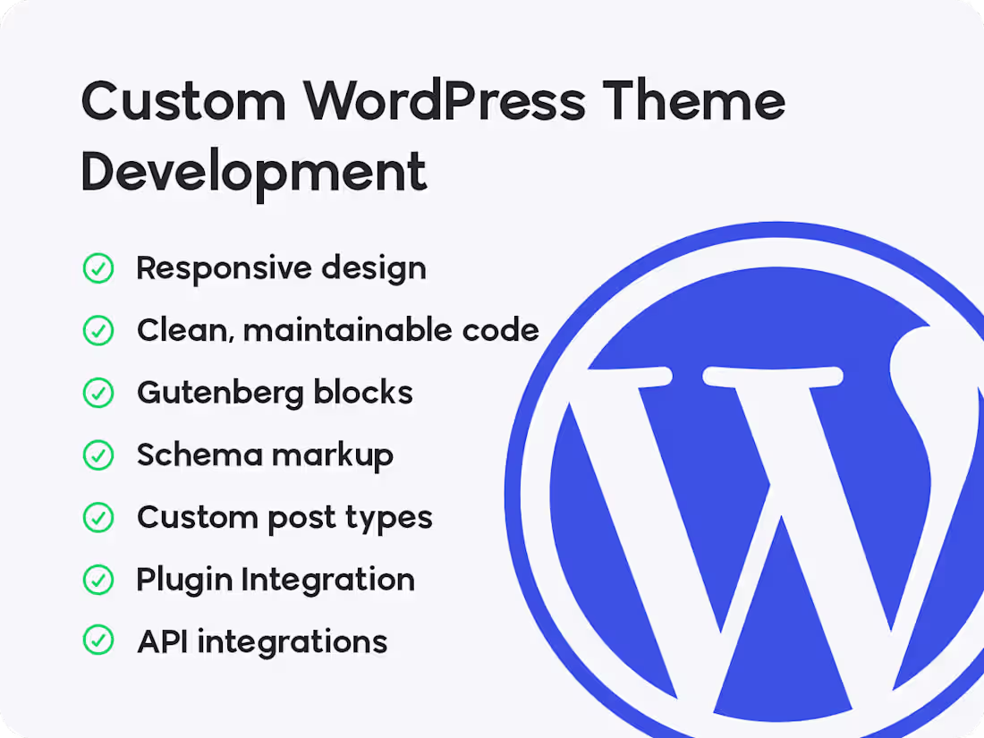 Cover image for Custom WordPress Theme Development