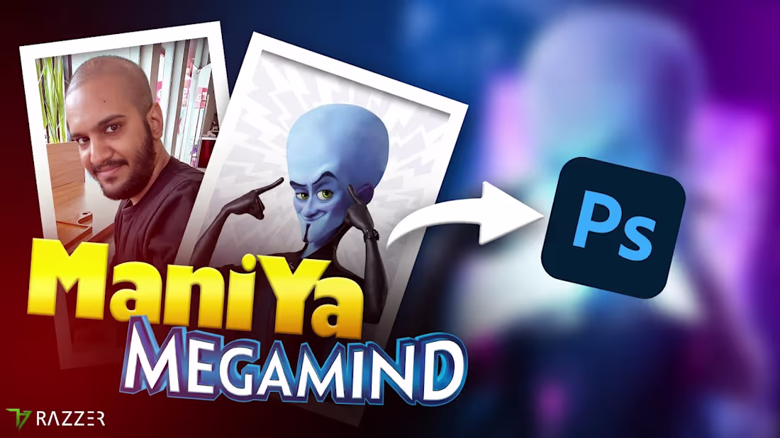 Cover image for Let's Turn ManiYa to MegaMind | Adobe Photoshop - YouTube