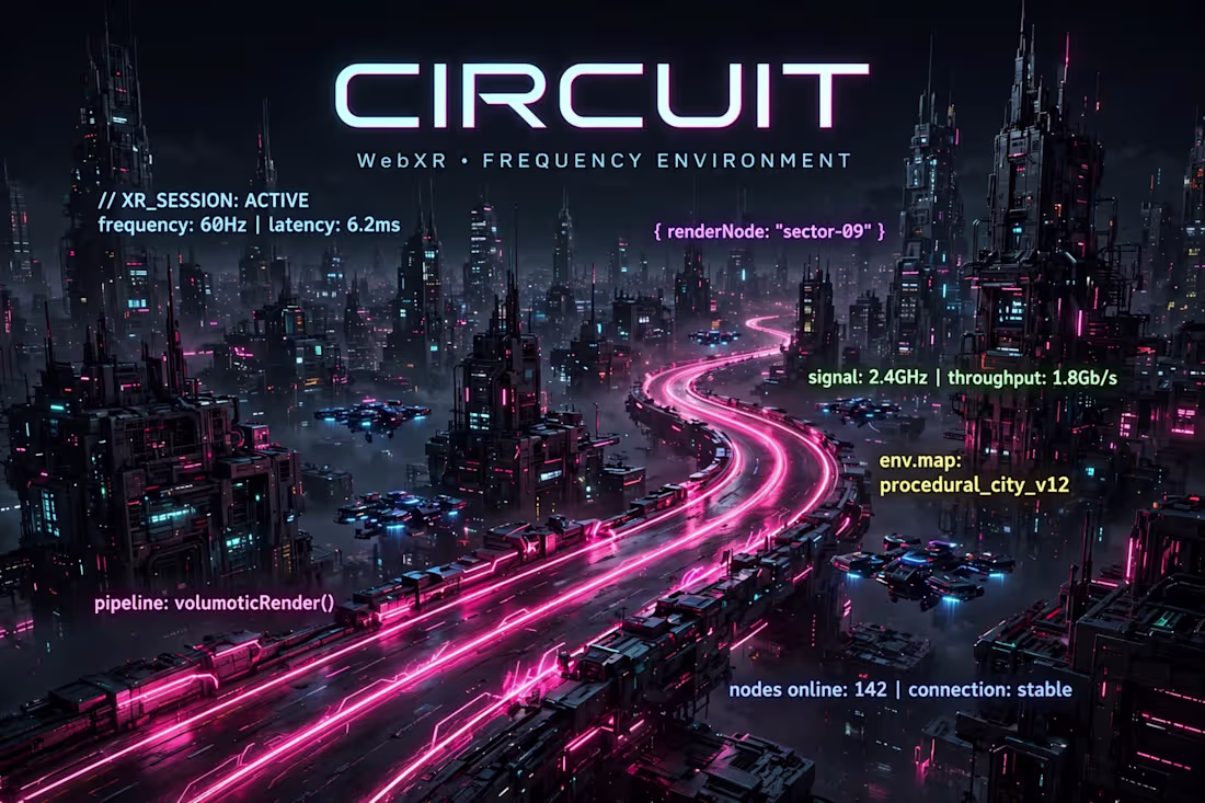 Cover image for WebXR Frequency Environment – CIRCUIT Live Build