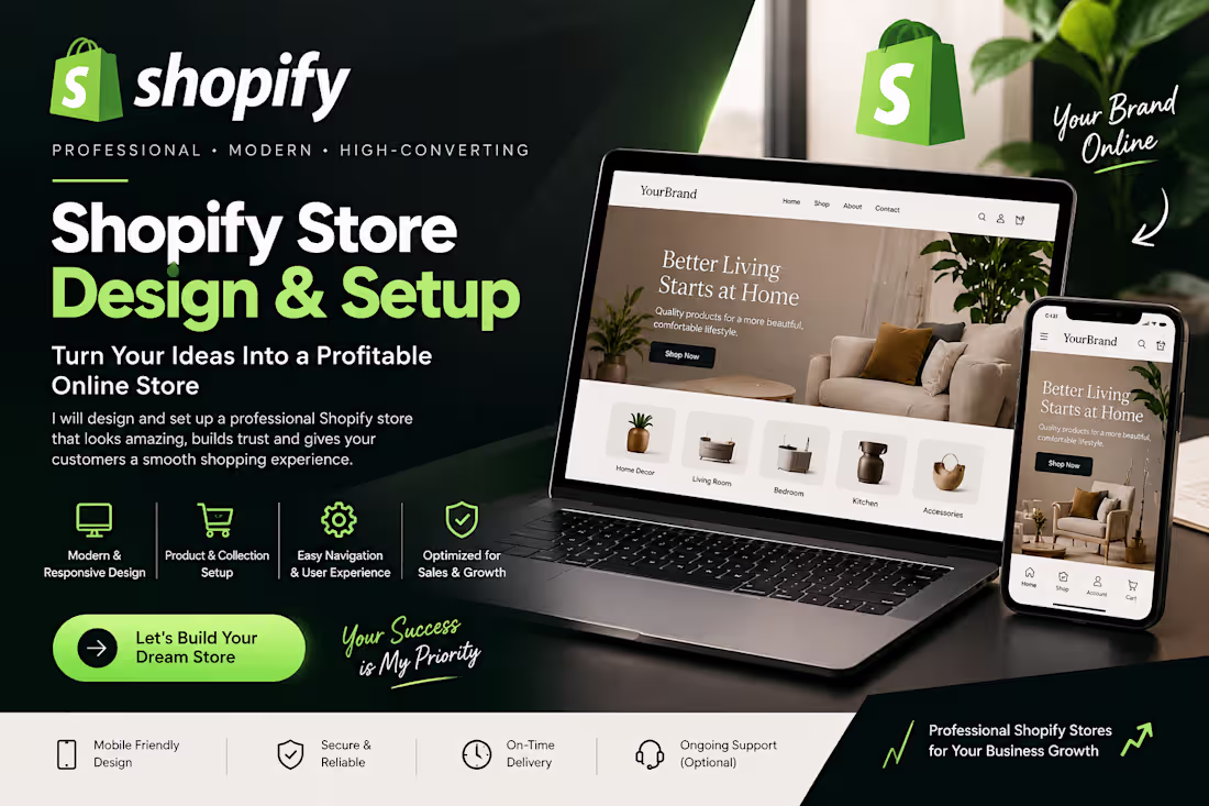 Cover image for Shopify Store Design & Setup
