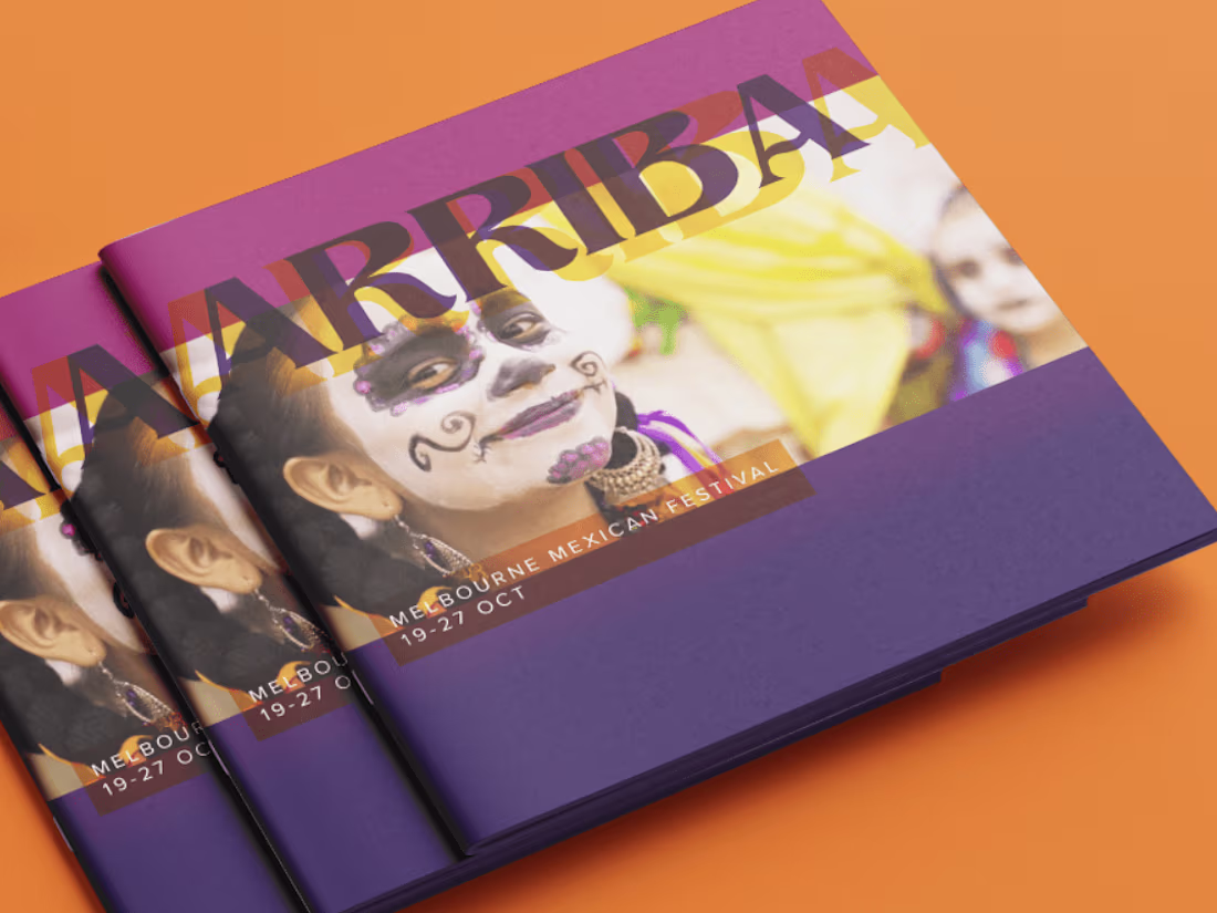 Cover image for ARRIBA Melbourne Mexican Festival Publication Design