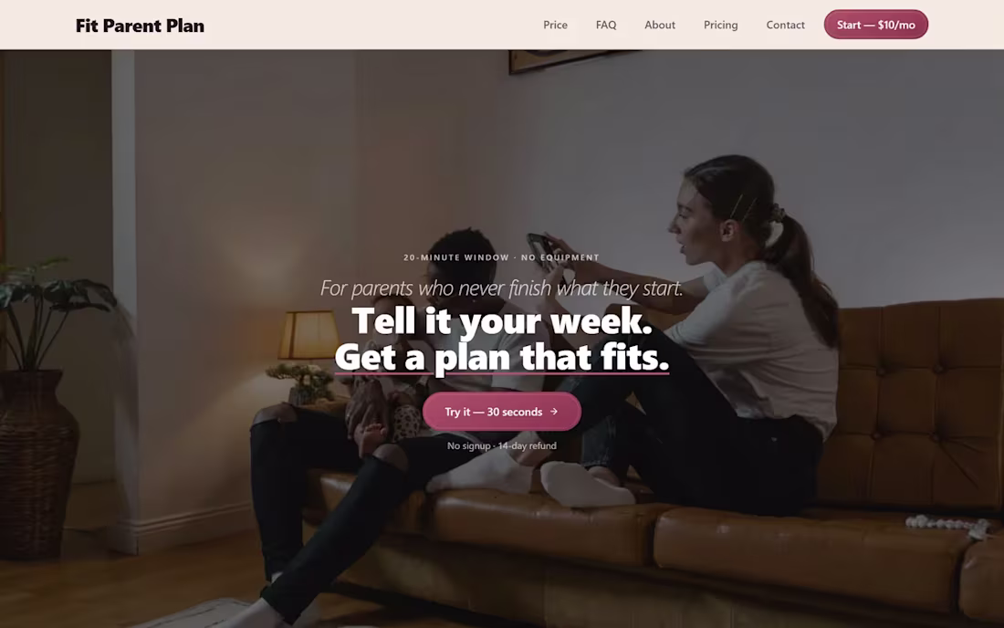 Cover image for Fit Parent Plan — AI
