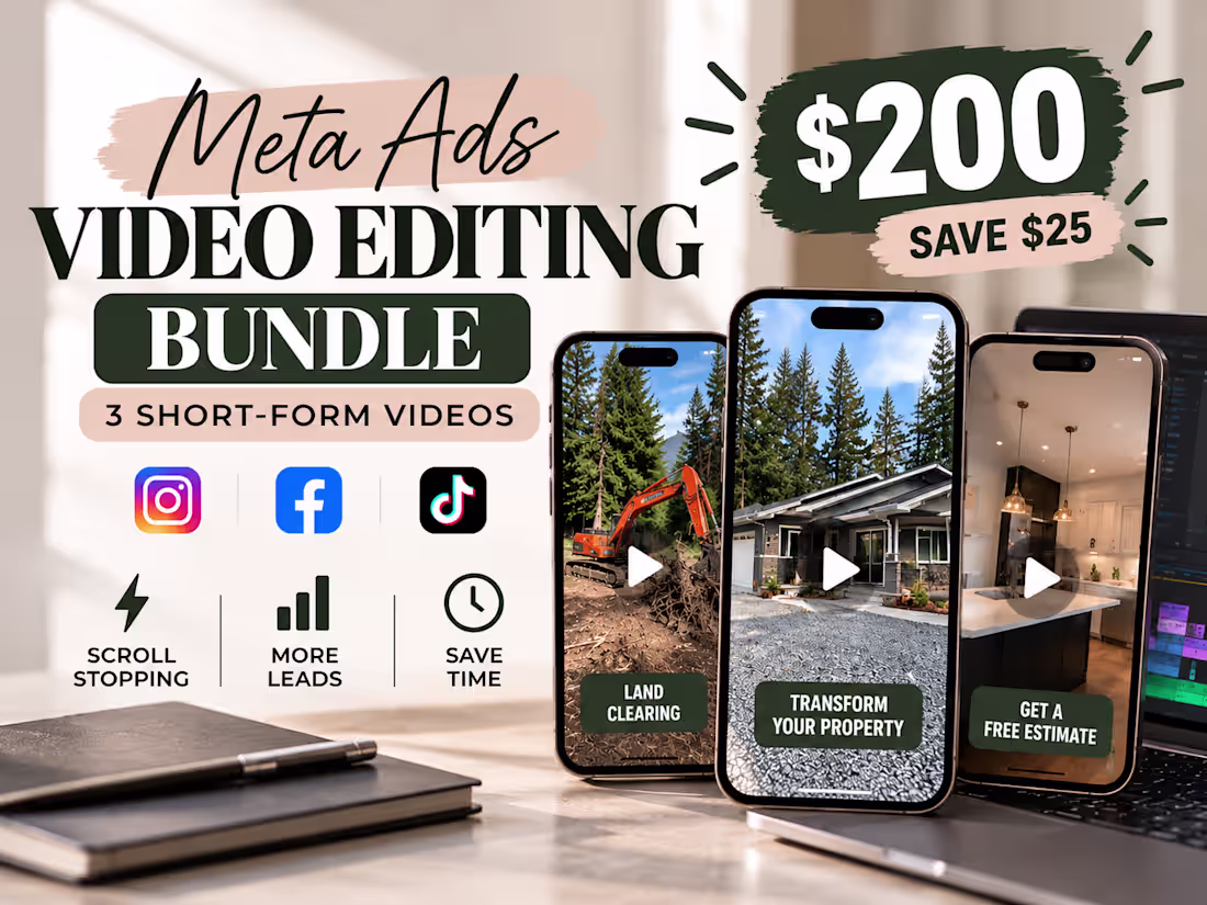 Cover image for Meta Ads Video Editing Bundle | 3 Short-Form Videos
