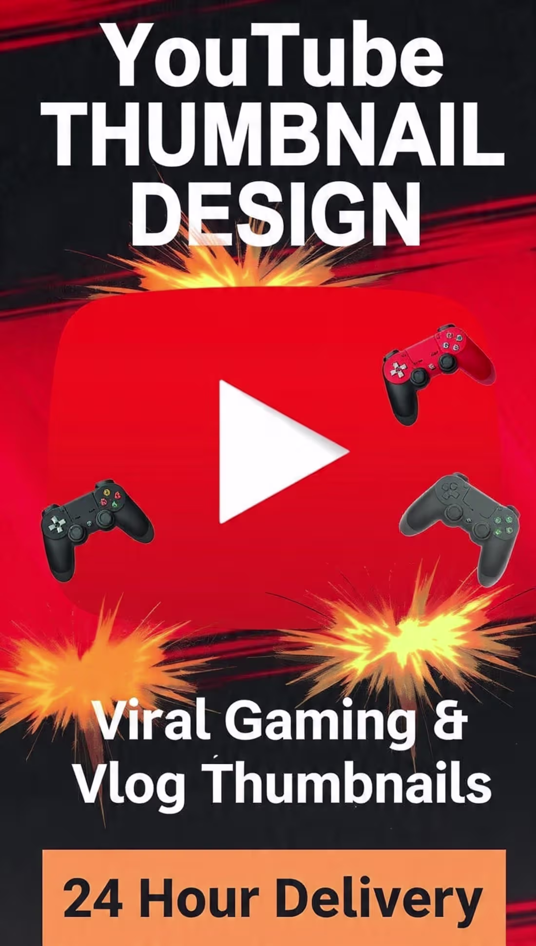Cover image for I will design viral YouTube Thumbnail for Gaming & Vlog
