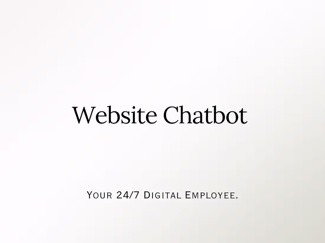 Cover image for Website Chatbot Development