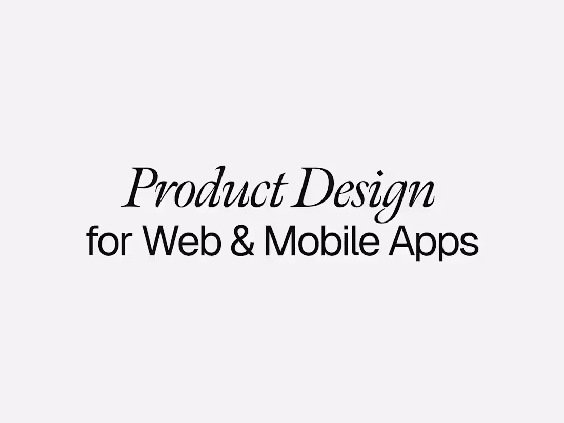 Cover image for Product Design for Web & Mobile Apps