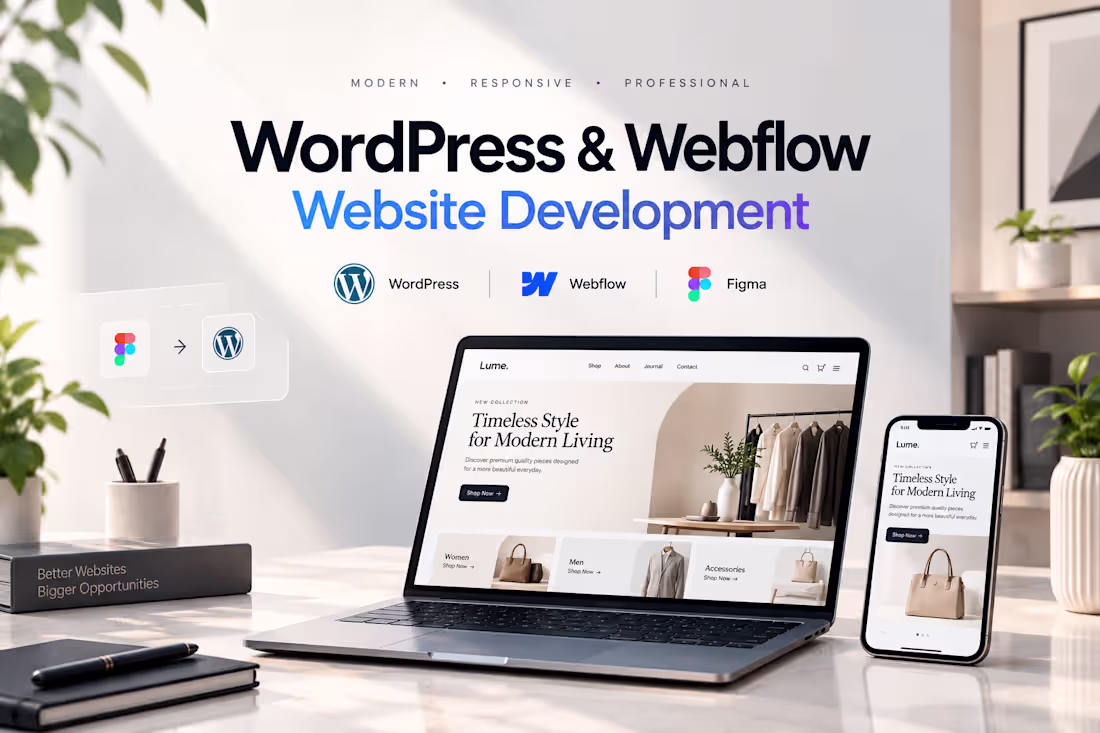 Cover image for WordPress & Webflow Website Development