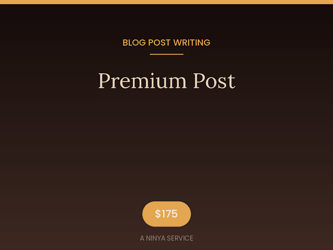 Cover image for Blog Post Writing — Premium