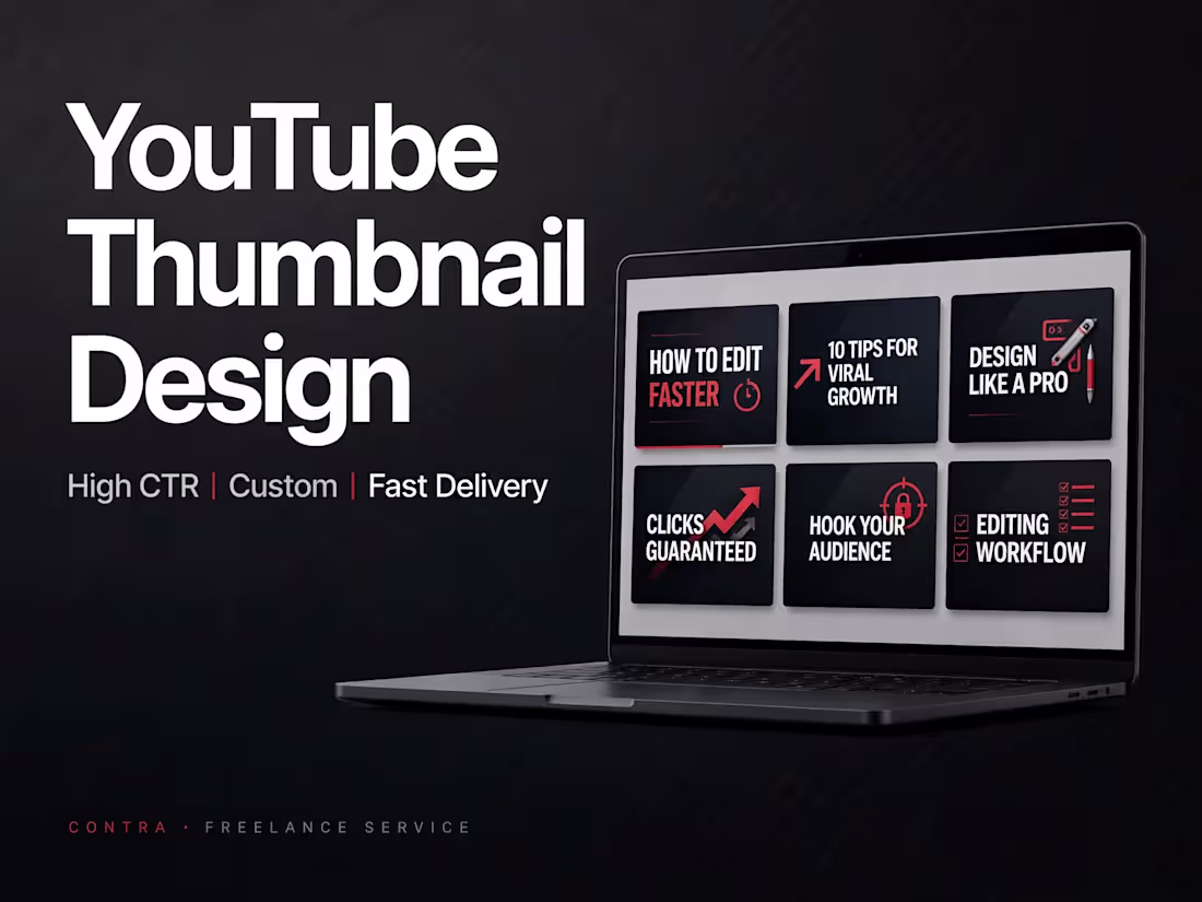Cover image for I Will Design Viral YouTube Thumbnails in 12 Hours