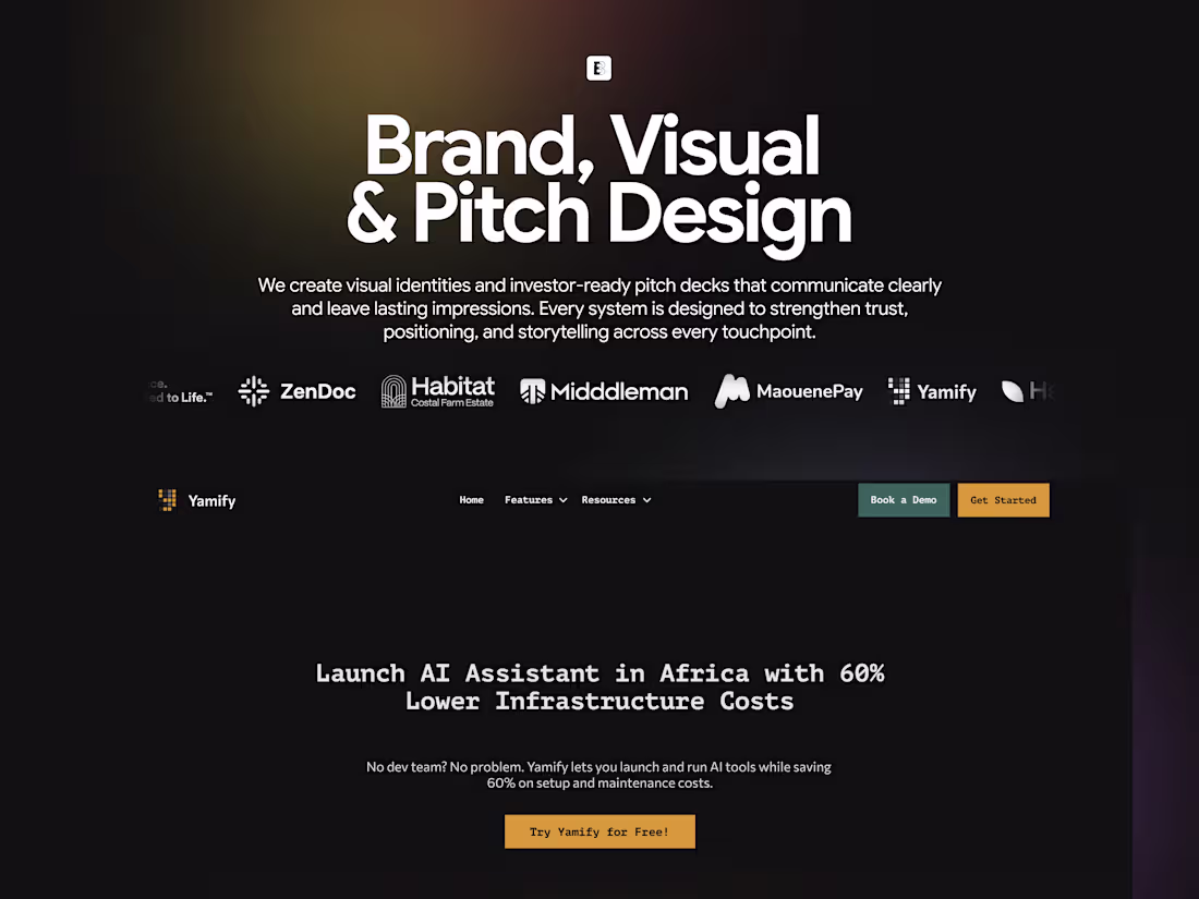 Cover image for Brand, Visual & Pitch Design