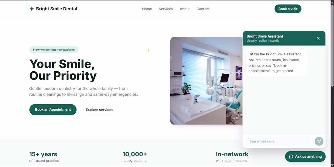 Cover image for Built a full front-end website