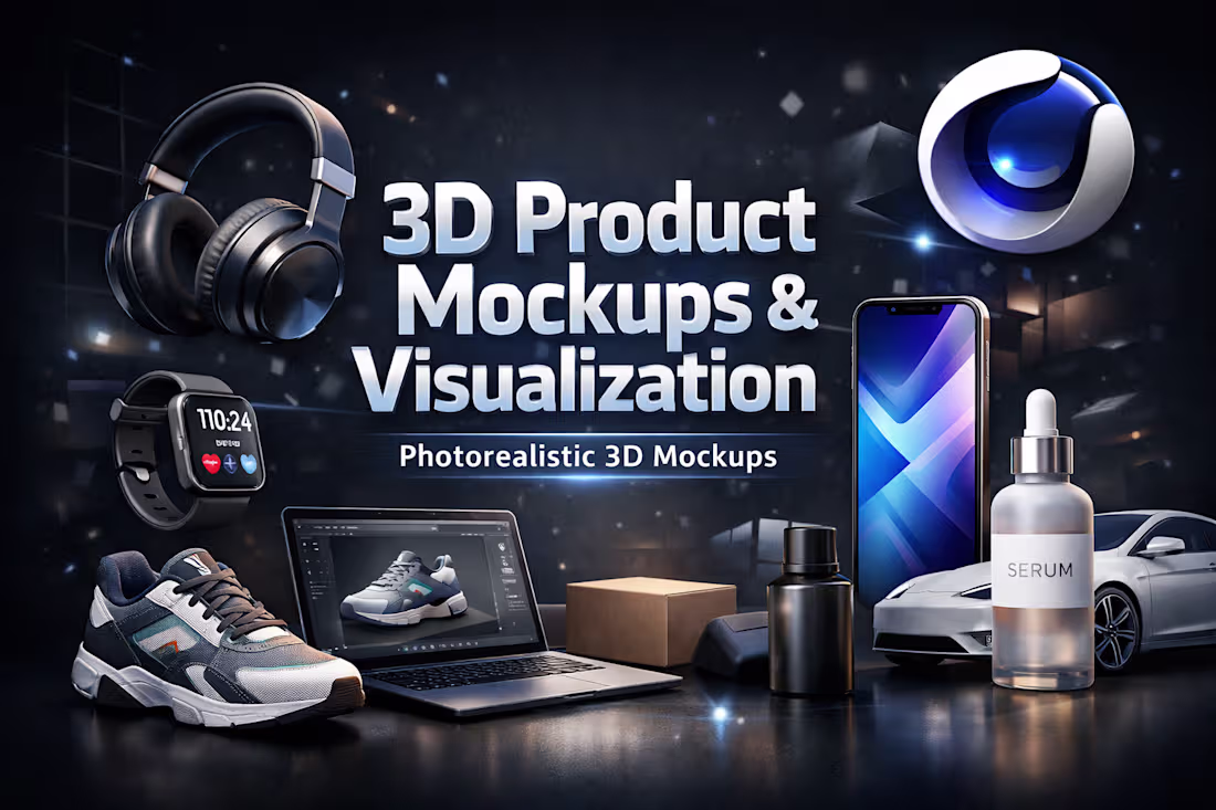 Cover image for 3D Product Mockups & Visualization
