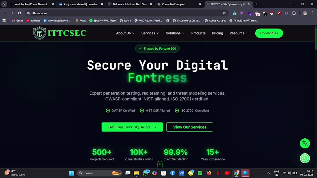 Cover image for Delivered a secure and responsive