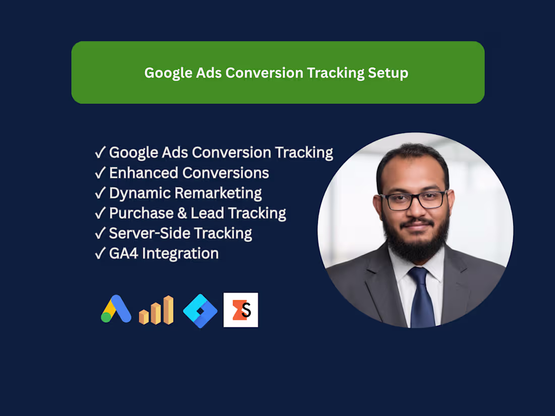 Cover image for I Will Set Up Google Ads Conversion Tracking with GA4 & GTM