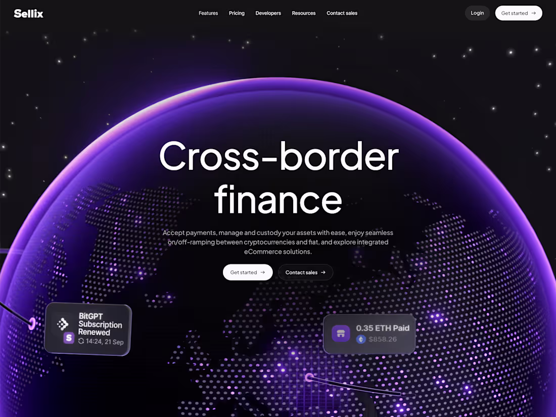 Cover image for Sellix website