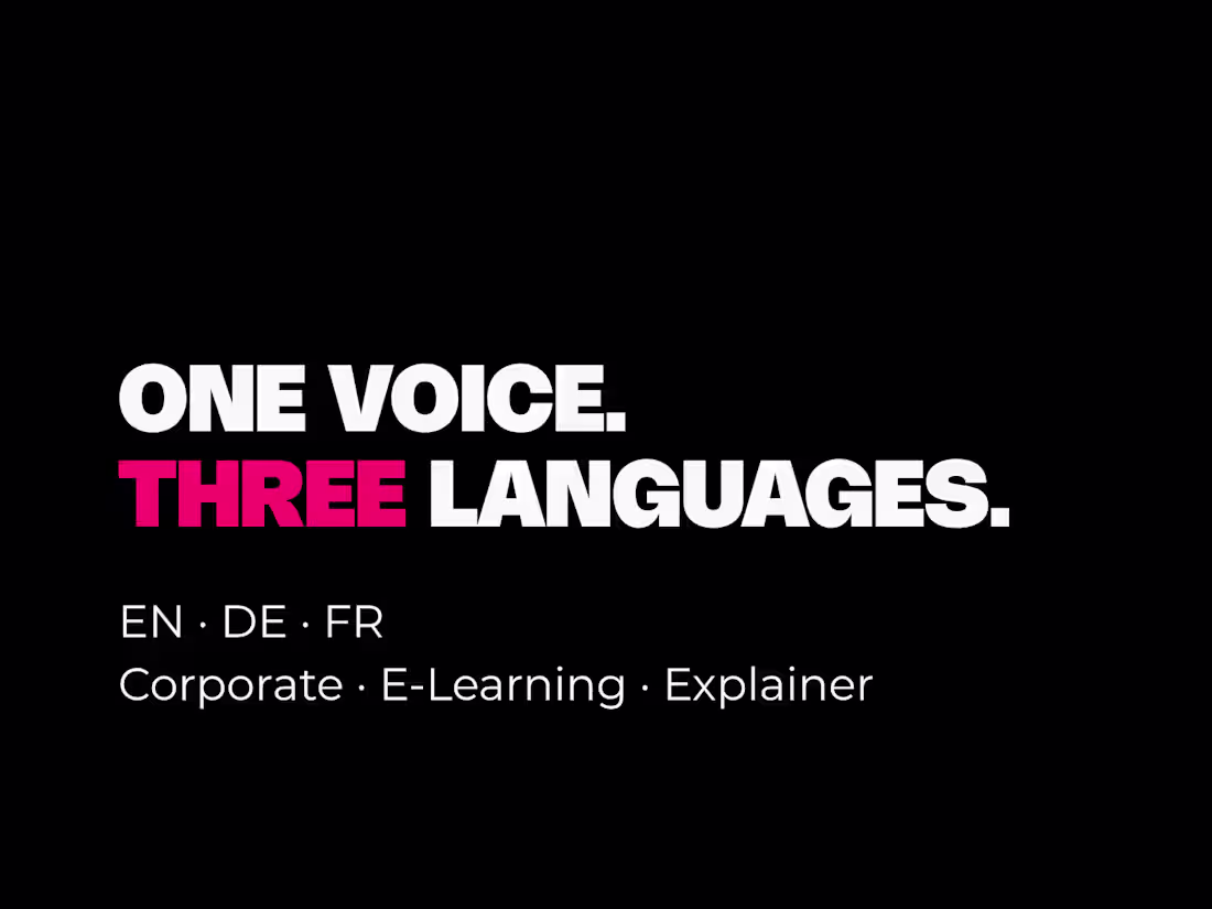 Cover image for Multilingual Voice Over — EN / DE / FR