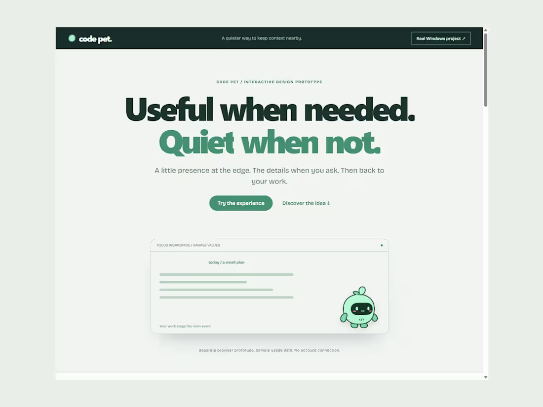 Cover image for Code Pet — Interactive Desktop Companion