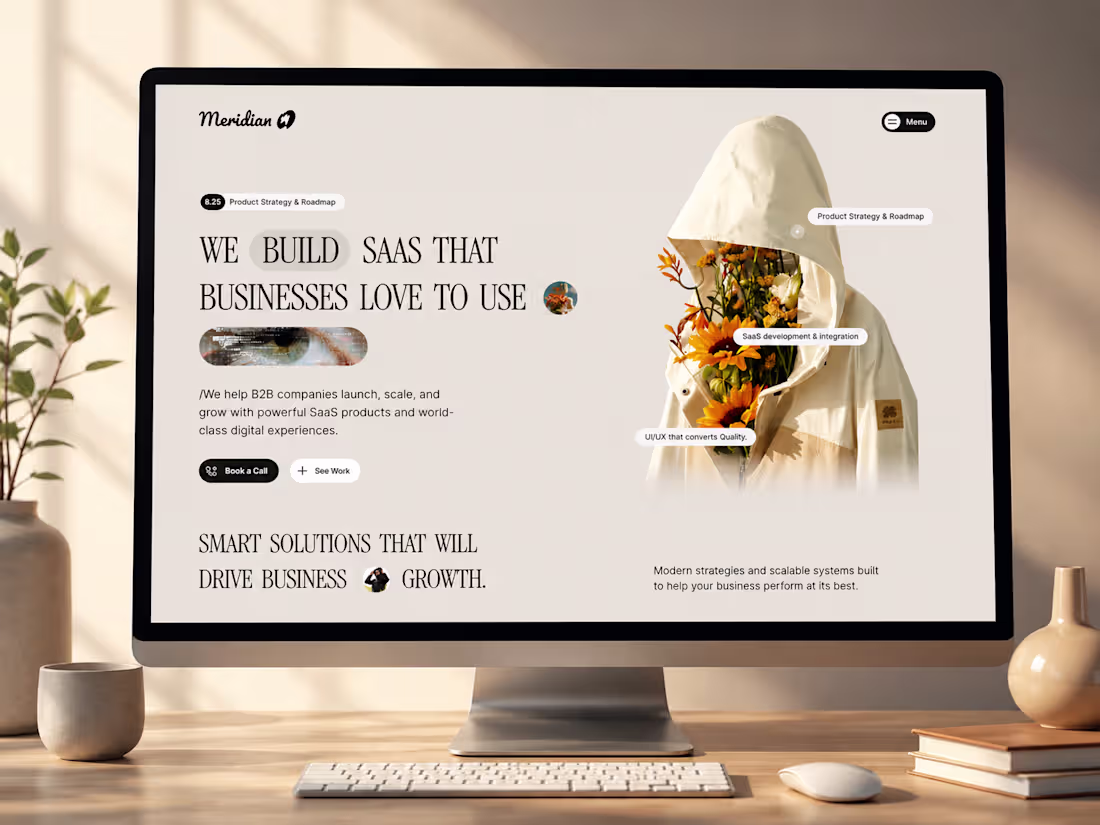 Cover image for Meridian is a premium Framer template