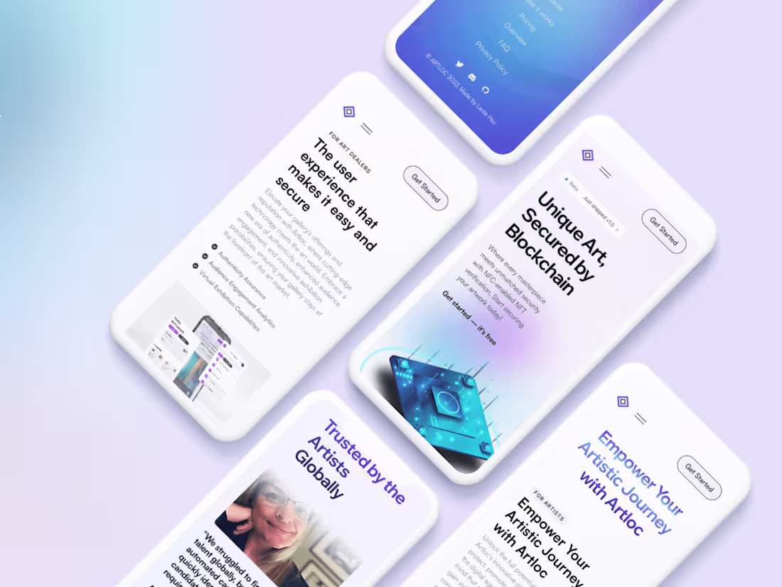 Cover image for Artloc(Blockchain) - Framer Landing Page Design & Development 
