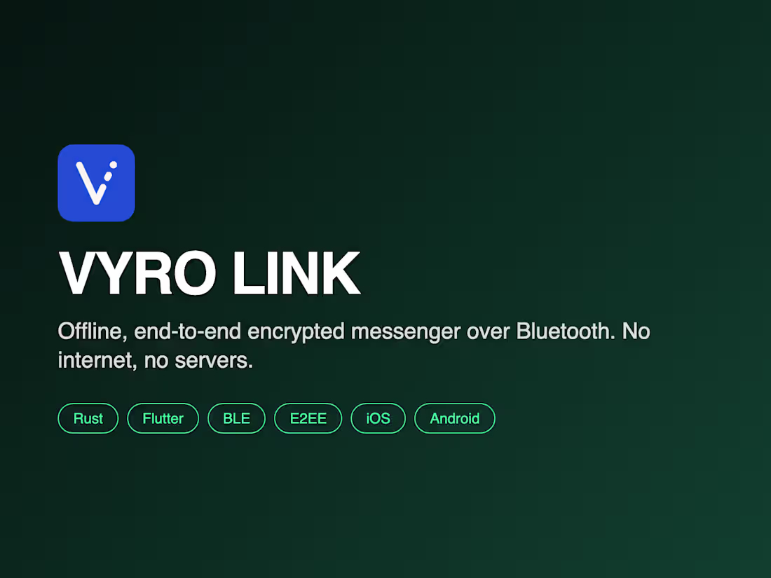 Cover image for VYRO LINK: an offline, end-to-end